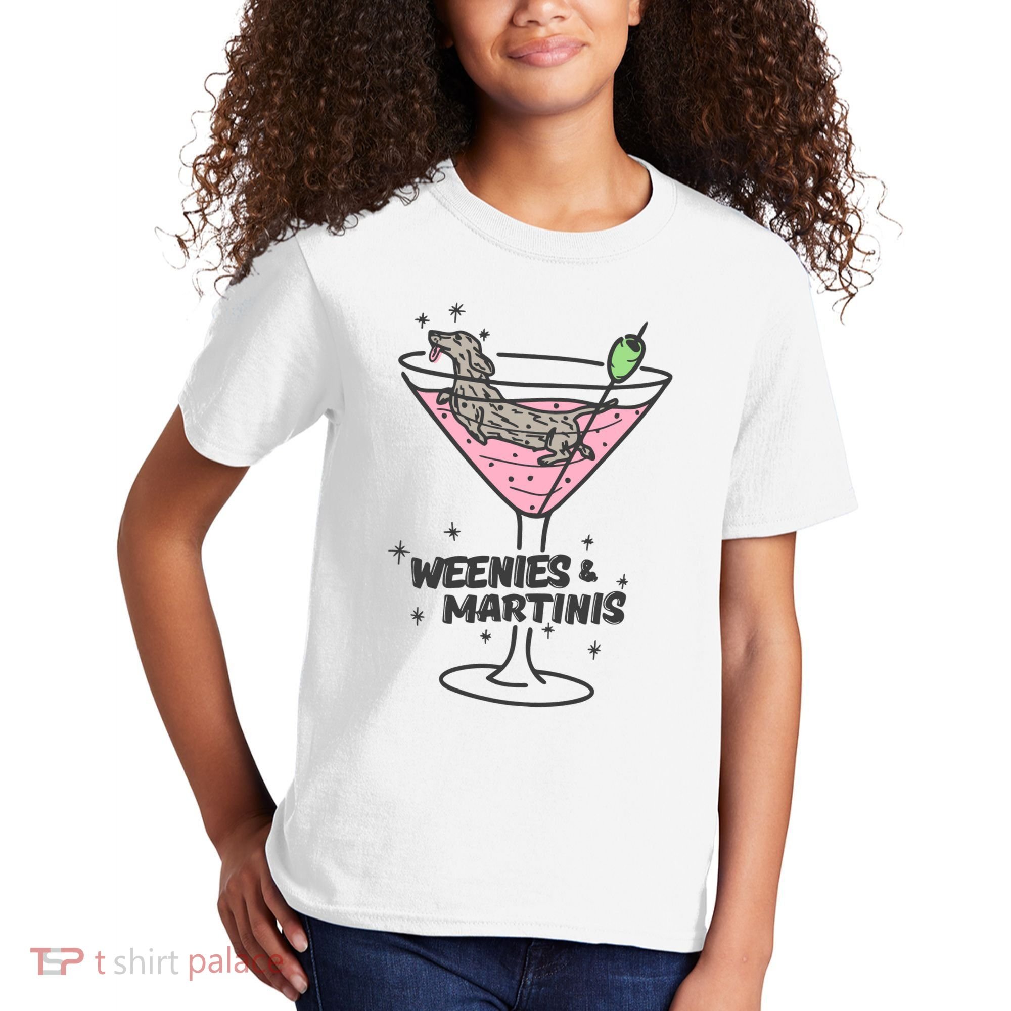 Weenies And Martini Weenie Dog Lover Kids T-Shirt