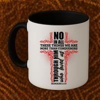 We Are More Than Conquerors Romans 8:37 Coffee Mug thumb 2