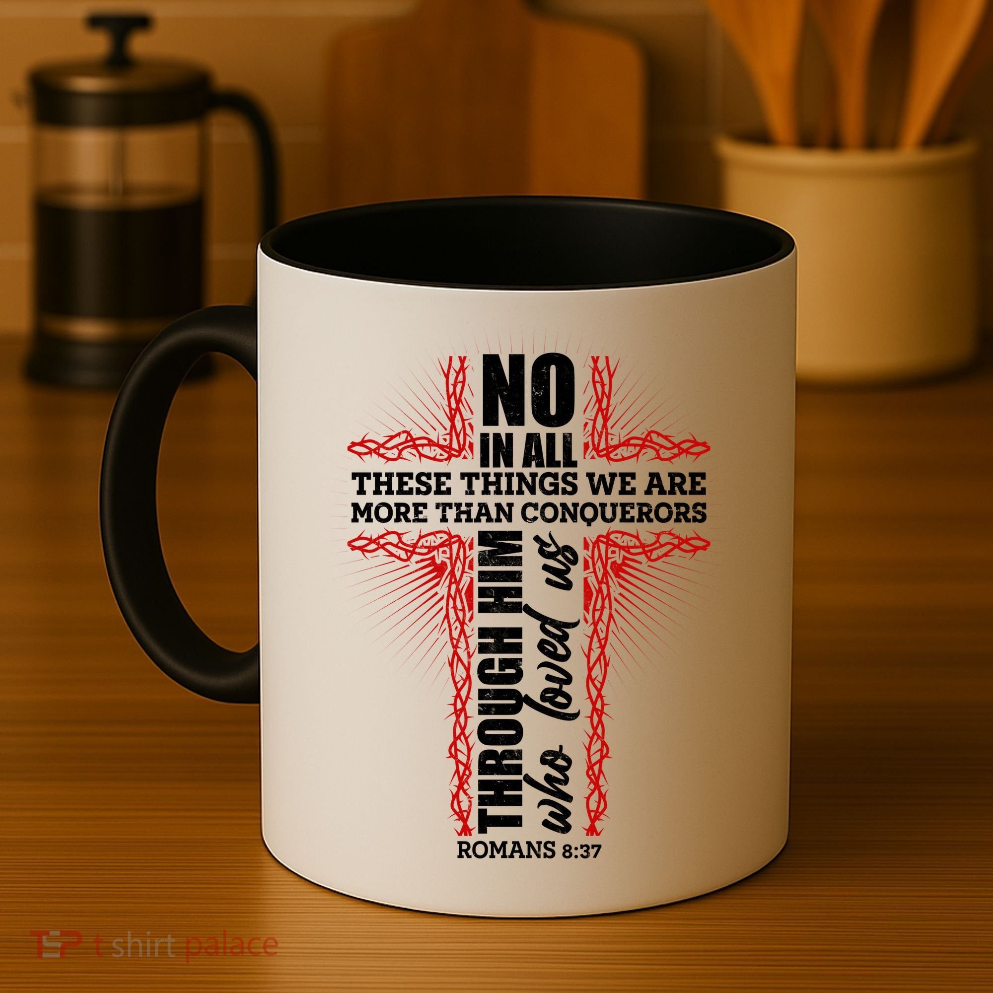 We Are More Than Conquerors Romans 8:37 Coffee Mug
