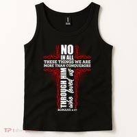 We Are More Than Conquerors Romans 8:37 Tank Top thumb 2