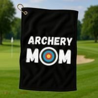 Wo Archery Mom Mother's Day Vegas Compound Bow Archery Gift Golf Towel thumb 1