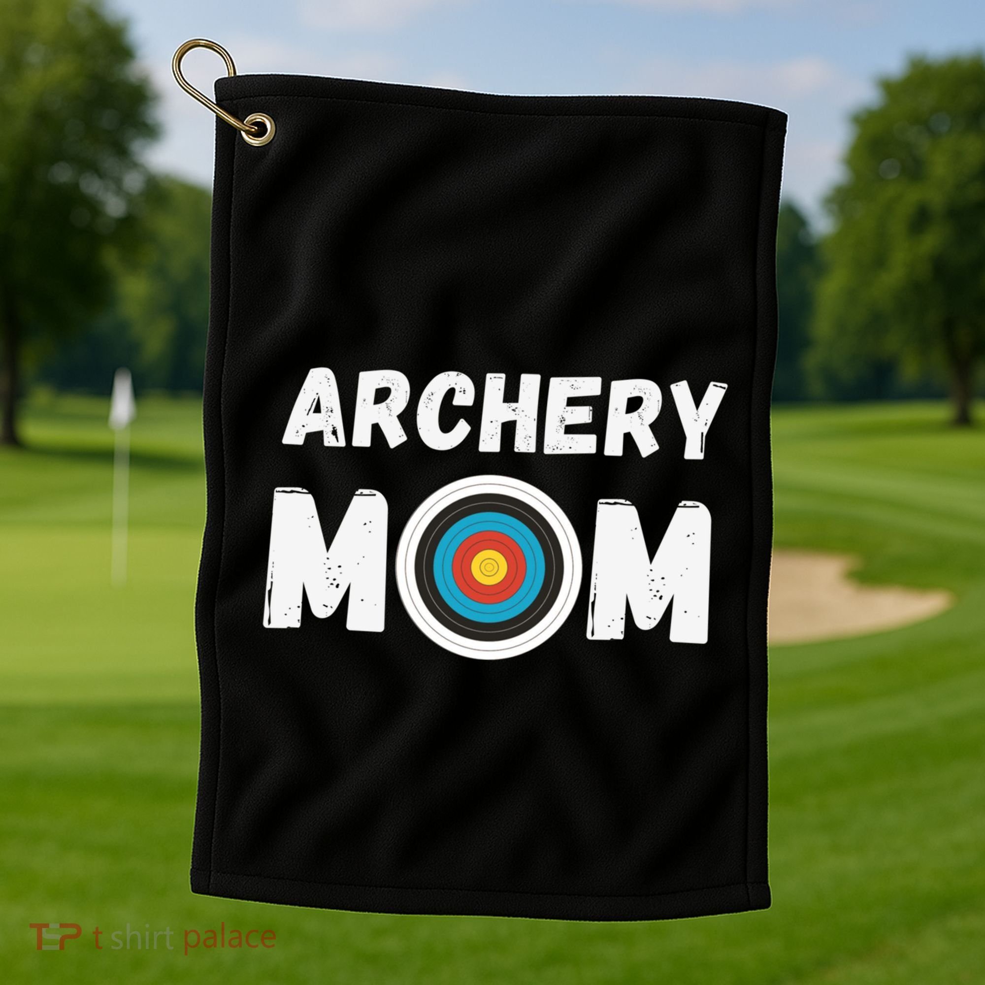 Wo Archery Mom Mother's Day Vegas Compound Bow Archery Gift Golf Towel