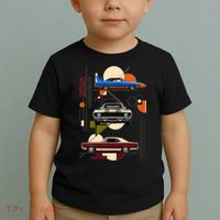 Woodward Ave M1 Classic Cars Art Deco 2026 Toddler T-Shirt thumb 2