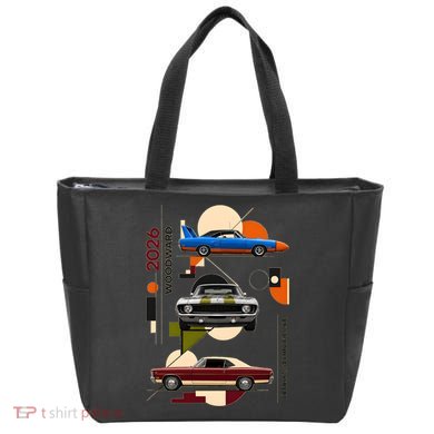 Woodward Ave M1 Classic Cars Art Deco 2026 Tote Bag