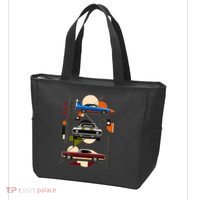 Woodward Ave M1 Classic Cars Art Deco 2026 Tote Bag thumb 3