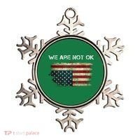 We Are Not Ok Usa Flag Upside Down Ornament thumb 0