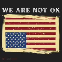 We Are Not Ok Upside Down USA Flag In Distress Tumbler thumb 3