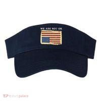 We Are Not Ok Upside Down USA Flag In Distress Visor thumb 0