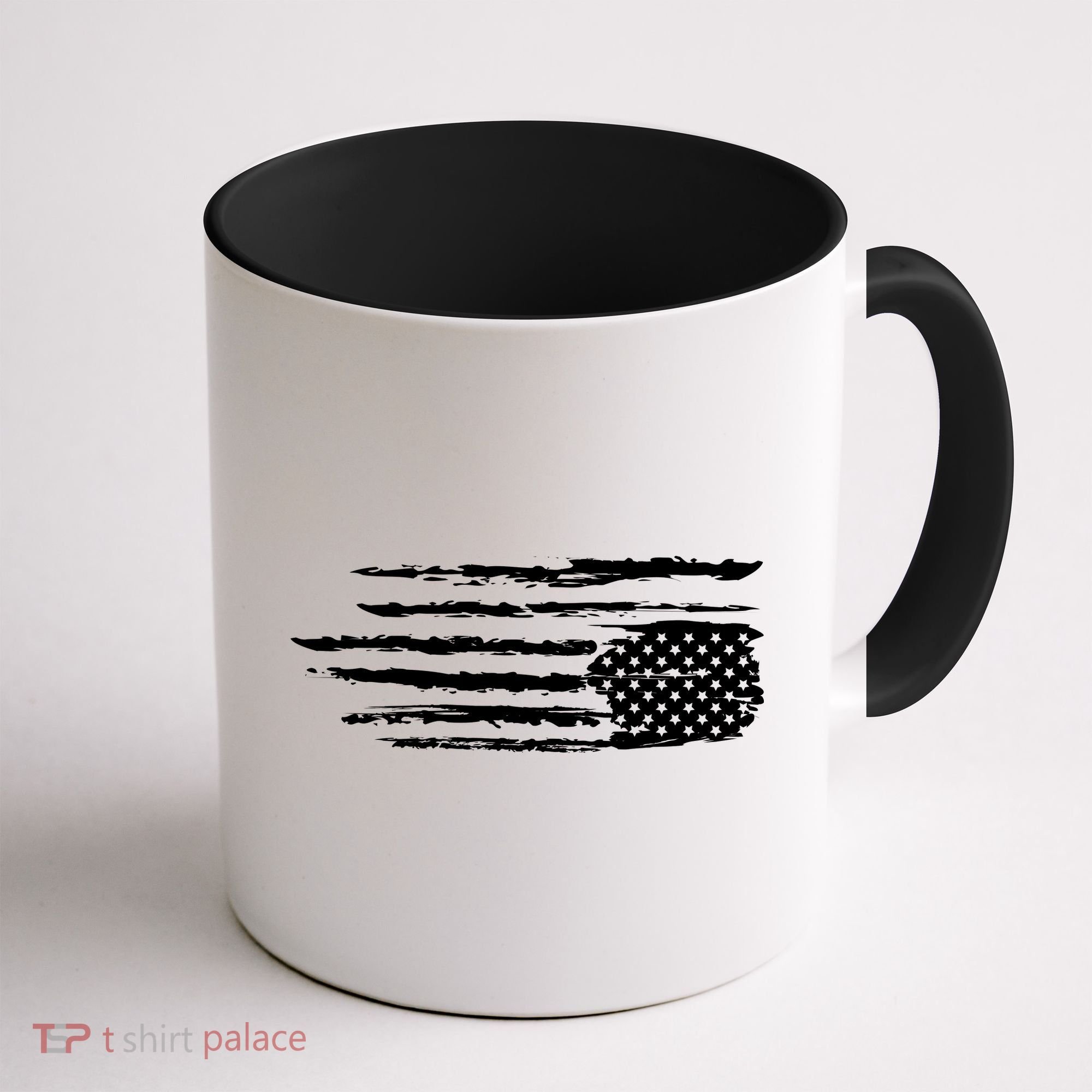 We Are Not Ok Upside Down USA Flag In Distress Coffee Mug