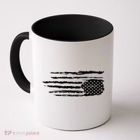 We Are Not Ok Upside Down USA Flag In Distress Coffee Mug thumb 0