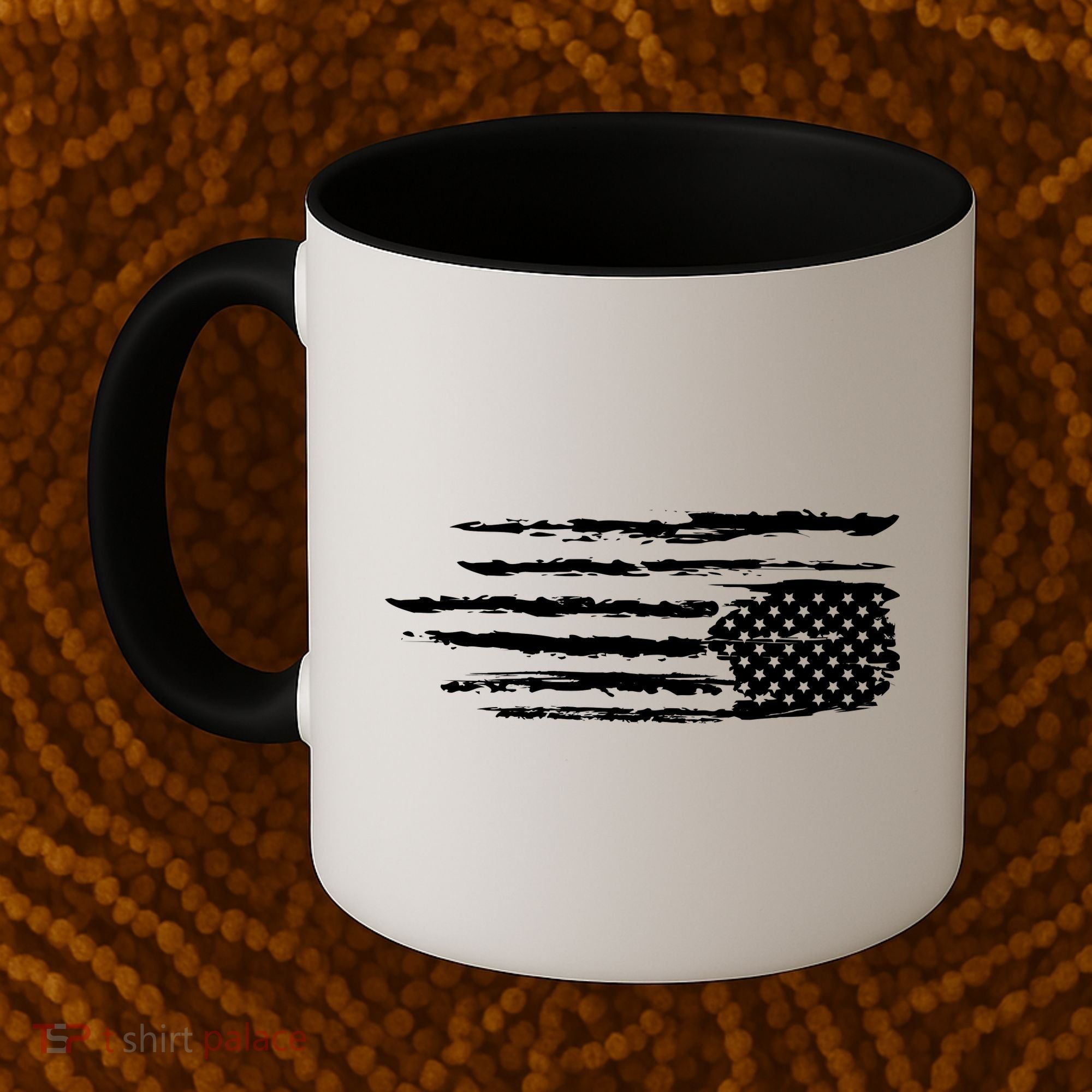 We Are Not Ok Upside Down USA Flag In Distress Coffee Mug