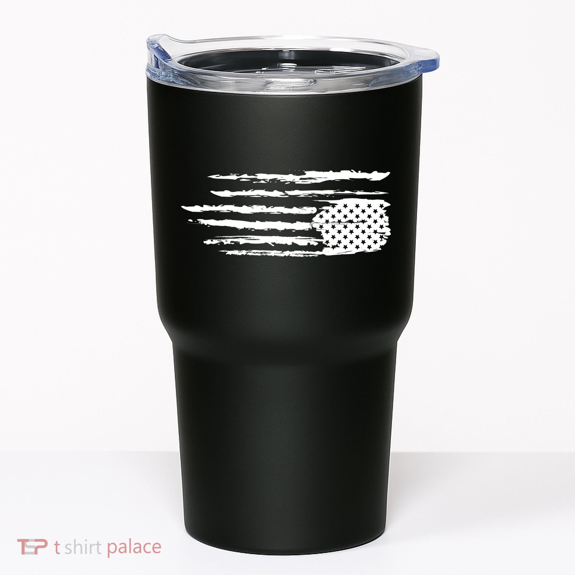 We Are Not Ok Upside Down USA Flag In Distress Tumbler