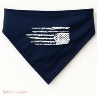 We Are Not Ok Upside Down USA Flag In Distress USA-Made Doggie Bandana thumb 0