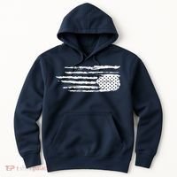 We Are Not Ok Upside Down USA Flag In Distress Hoodie thumb 0