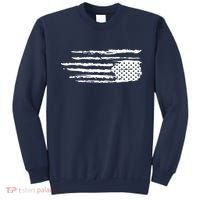 We Are Not Ok Upside Down USA Flag In Distress Sweatshirt thumb 0