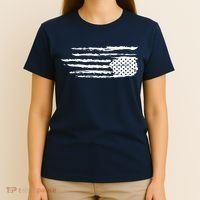 We Are Not Ok Upside Down USA Flag In Distress T-Shirt thumb 4