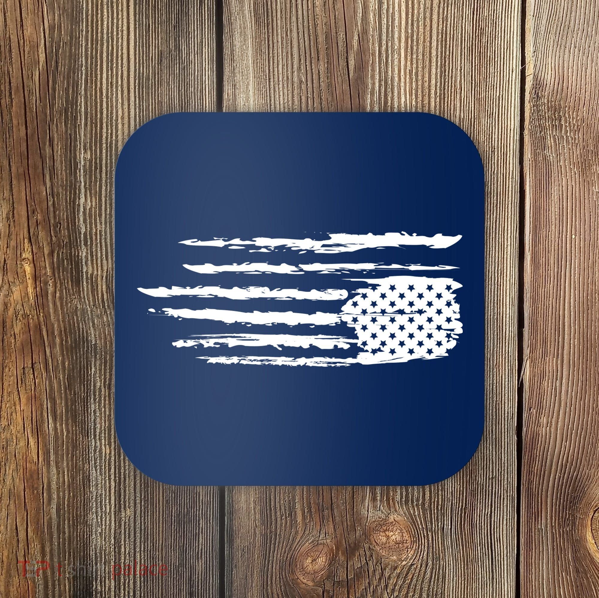 We Are Not Ok Upside Down USA Flag In Distress Coaster