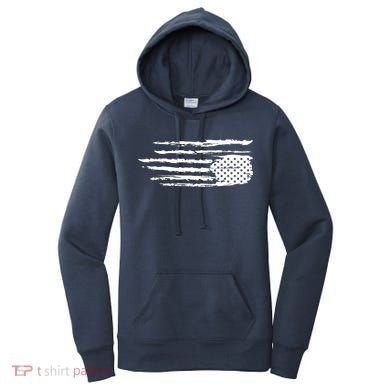We Are Not Ok Upside Down USA Flag In Distress Women's Hoodie