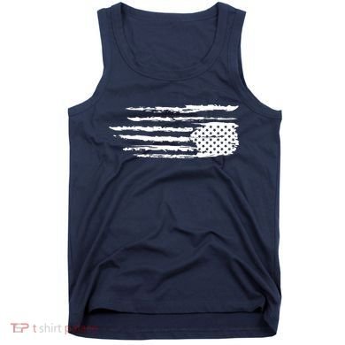 We Are Not Ok Upside Down USA Flag In Distress Tank Top