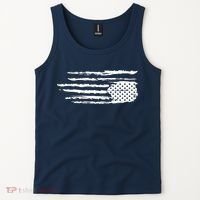 We Are Not Ok Upside Down USA Flag In Distress Tank Top thumb 2