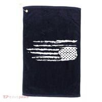 We Are Not Ok Upside Down USA Flag In Distress Golf Towel thumb 0