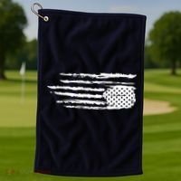 We Are Not Ok Upside Down USA Flag In Distress Golf Towel thumb 1
