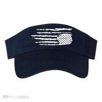 We Are Not Ok Upside Down USA Flag In Distress Visor thumb 0