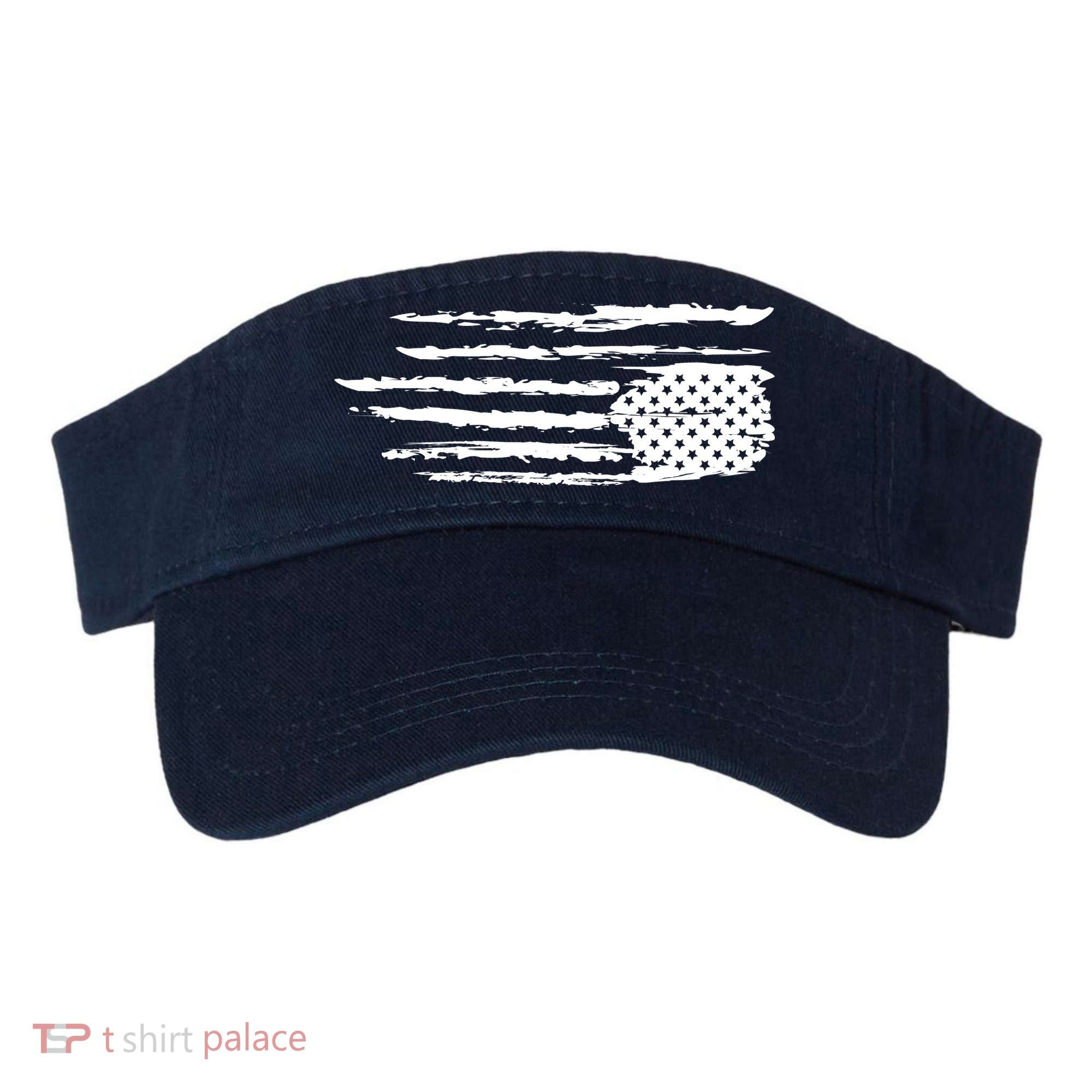 We Are Not Ok Upside Down USA Flag In Distress Visor