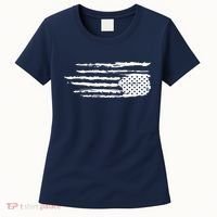 We Are Not Ok Upside Down USA Flag In Distress Women's T-Shirt thumb 0