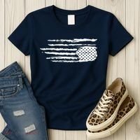 We Are Not Ok Upside Down USA Flag In Distress Women's T-Shirt thumb 3