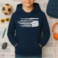 We Are Not Ok Upside Down USA Flag In Distress Kids Hoodie thumb 2