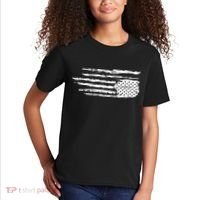 We Are Not Ok Upside Down USA Flag In Distress Kids T-Shirt thumb 2
