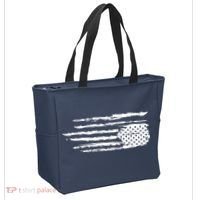 We Are Not Ok Upside Down USA Flag In Distress Tote Bag thumb 2