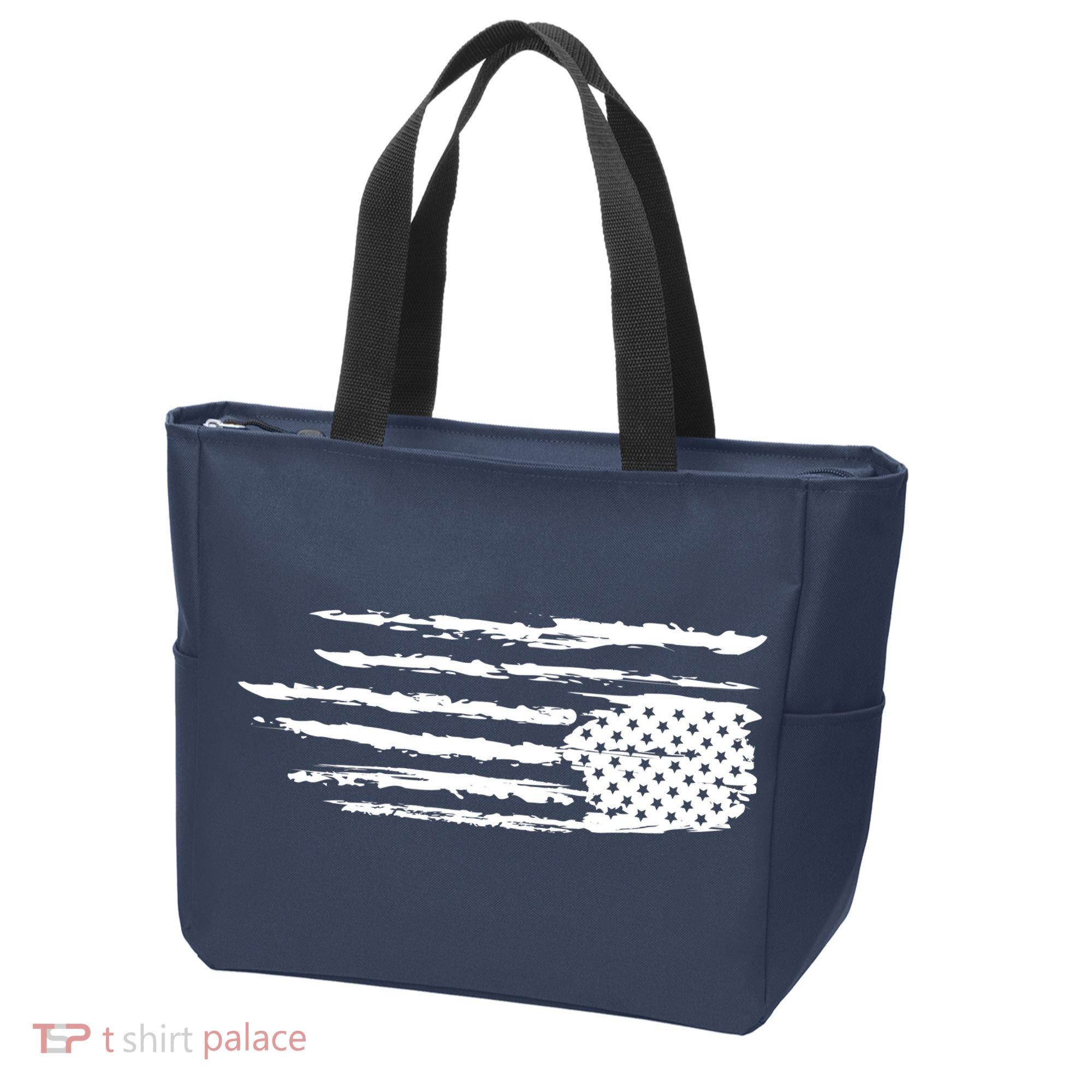 We Are Not Ok Upside Down USA Flag In Distress Tote Bag
