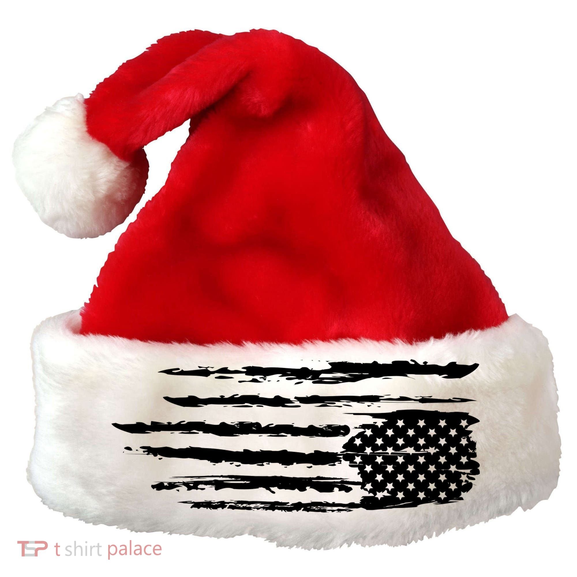 We Are Not Ok Upside Down USA Flag In Distress Santa Hat