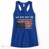 We Are Not Ok Usa Flag Upside Down Women's Tank Top thumb 0