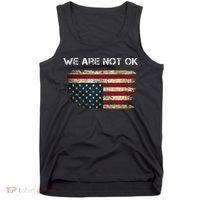 We Are Not Ok Usa Flag Upside Down Tank Top thumb 0