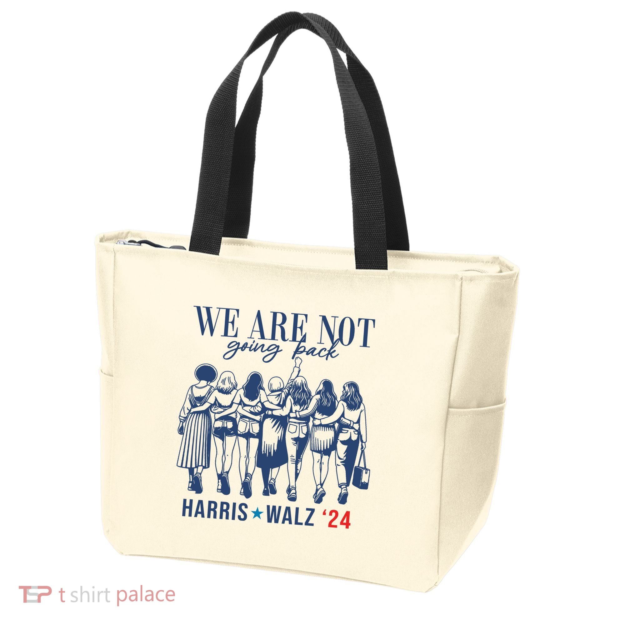 We Are Not Going Back Kamala Harris Waltz 24 Eleciton Tote Bag