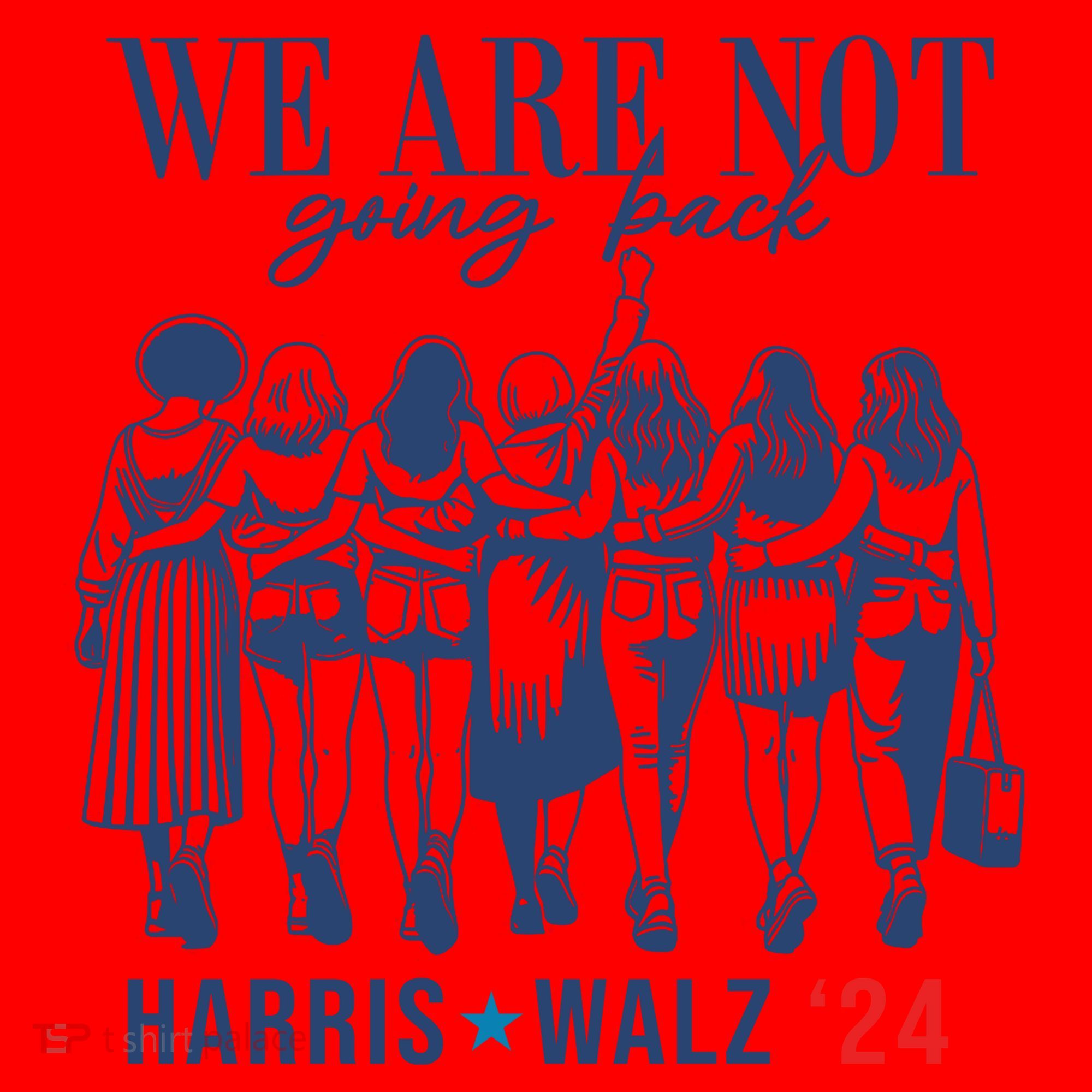 We Are Not Going Back Kamala Harris Waltz 24 Eleciton Santa Hat
