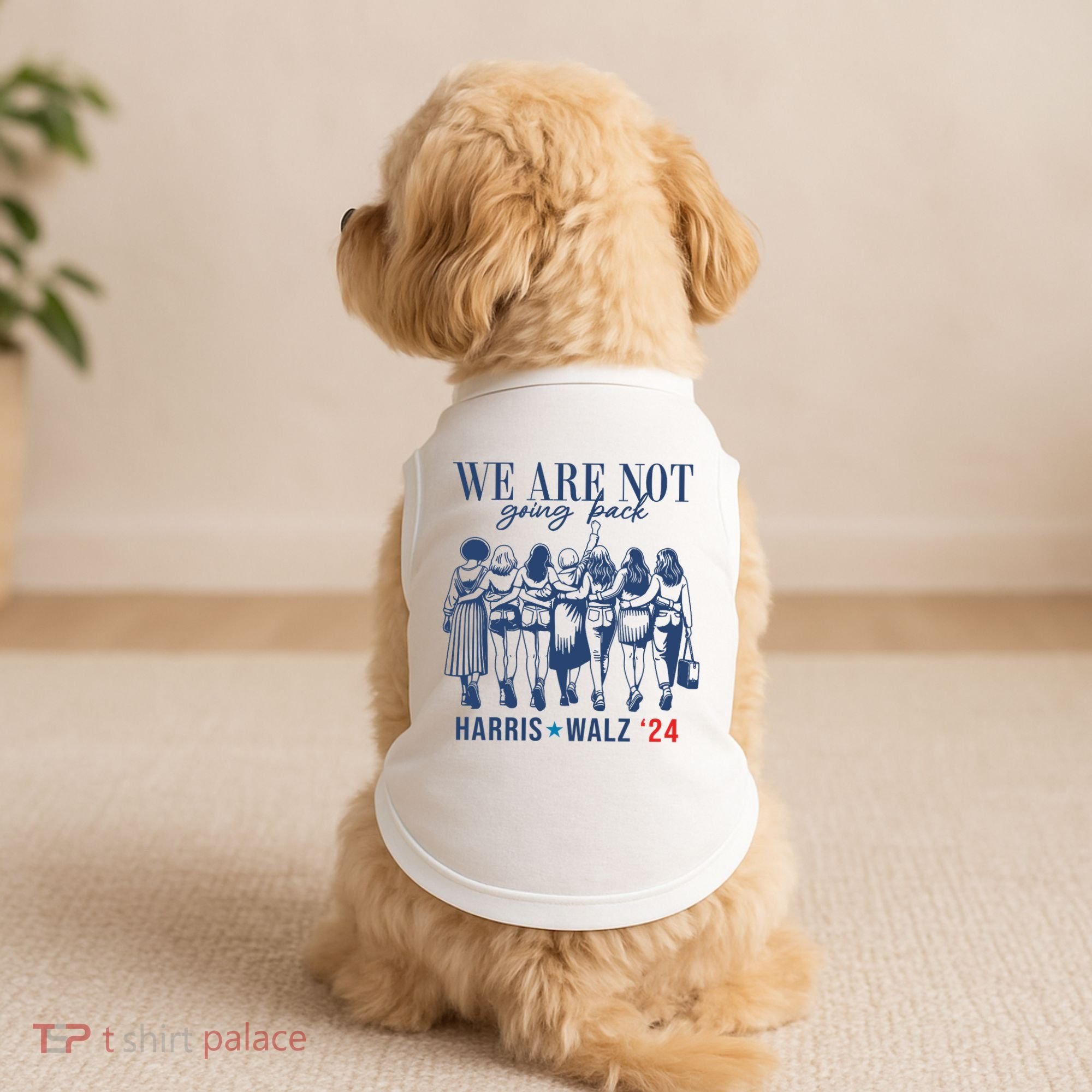 We Are Not Going Back Kamala Harris Waltz 24 Eleciton Doggie Tank
