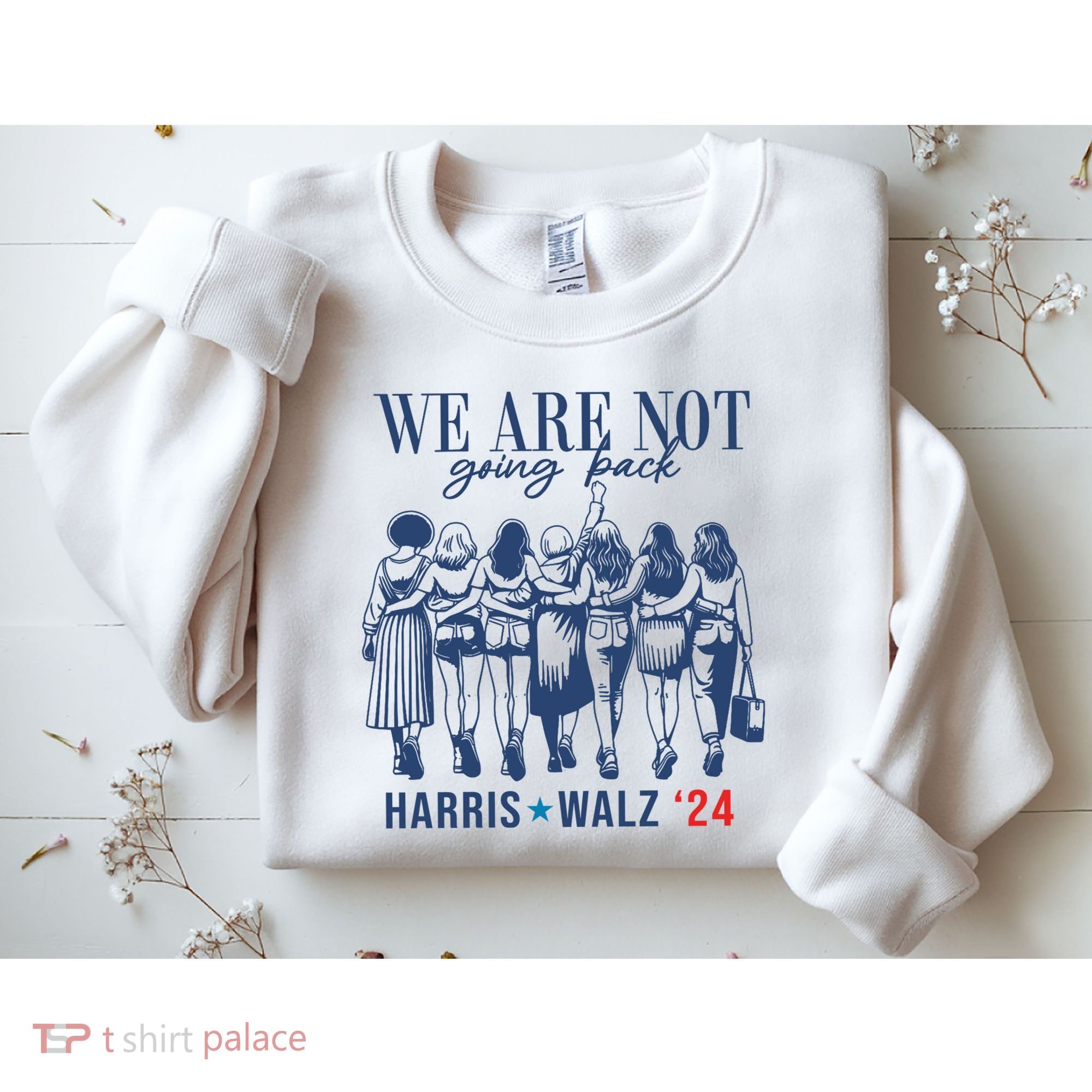 We Are Not Going Back Kamala Harris Waltz 24 Eleciton Sweatshirt