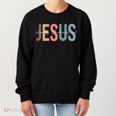 We All Need Jesus Romans 3:23 Christian Bible Verse Front & Back Women's Sweatshirt