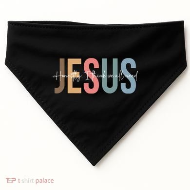 We All Need Jesus Romans 3:23 Christian Bible Verse Front & Back USA-Made Doggie Bandana