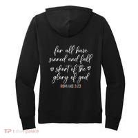 We All Need Jesus Romans 3:23 Christian Bible Verse Front & Back Women's Hoodie thumb 1