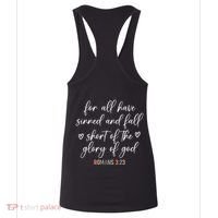 We All Need Jesus Romans 3:23 Christian Bible Verse Front & Back Women's Tank Top thumb 4