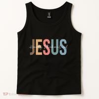 We All Need Jesus Romans 3:23 Christian Bible Verse Front & Back Tank Top thumb 2