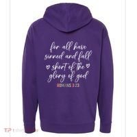 We All Need Jesus Romans 3:23 Christian Bible Verse Front & Back Hoodie thumb 1