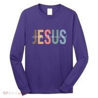 We All Need Jesus Romans 3:23 Christian Bible Verse Front & Back Long Sleeve Shirt thumb 0