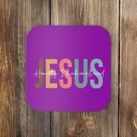 We All Need Jesus Romans 3:23 Christian Bible Verse Front & Back Coaster thumb 0