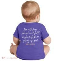 We All Need Jesus Romans 3:23 Christian Bible Verse Front & Back Baby Bodysuit thumb 1